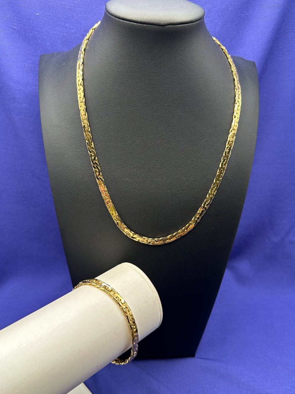 VTG Pierre Cardin Convertible Byzantine Chain Necklace & Bracelet Set